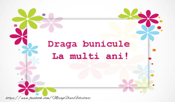 Felicitari de la multi ani pentru Bunic - Draga bunicule La multi ani
