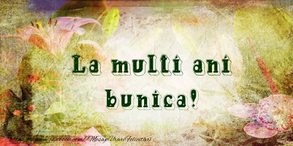 Felicitari de la multi ani pentru Bunica - La multi ani bunica!