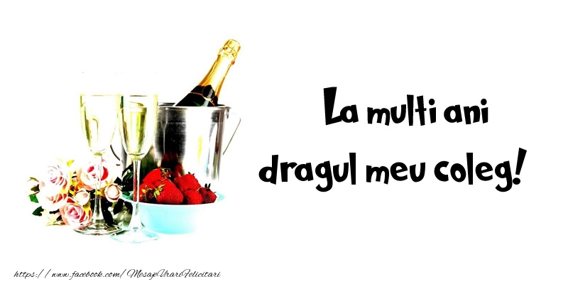 Felicitari de la multi ani pentru Coleg - La multi ani dragul meu coleg!