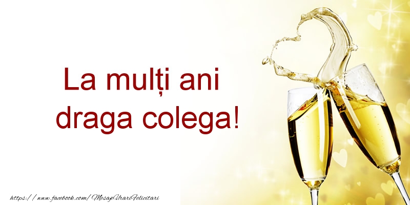 Felicitari de la multi ani pentru Colega - La multi ani draga colega!