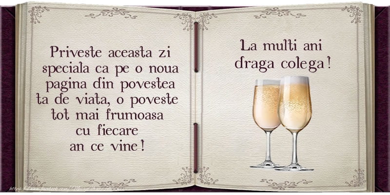 Felicitari de la multi ani pentru Colega - La multi ani draga colega!