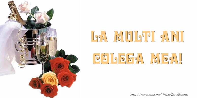 Felicitari de la multi ani pentru Colega - La multi ani colega mea!