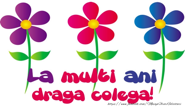 Felicitari de la multi ani pentru Colega - La multi ani draga colega!