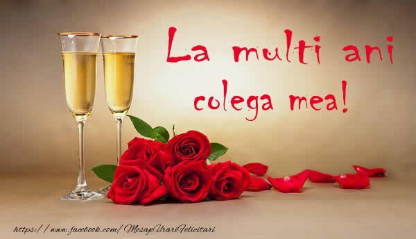 Felicitari de la multi ani pentru Colega - La multi ani colega mea!