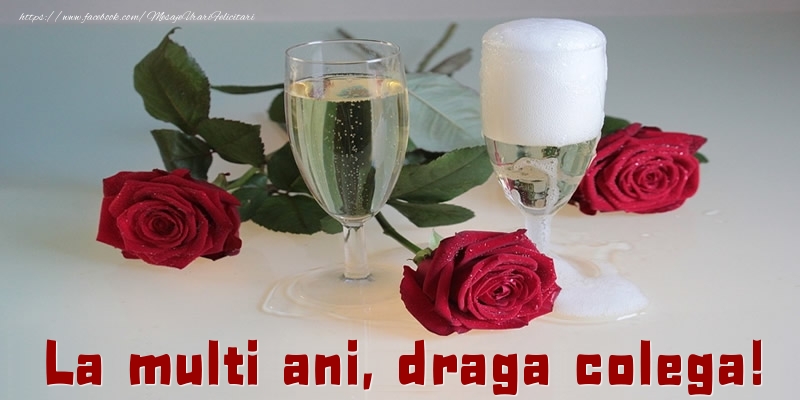 Felicitari de la multi ani pentru Colega - La multi ani, draga colega!
