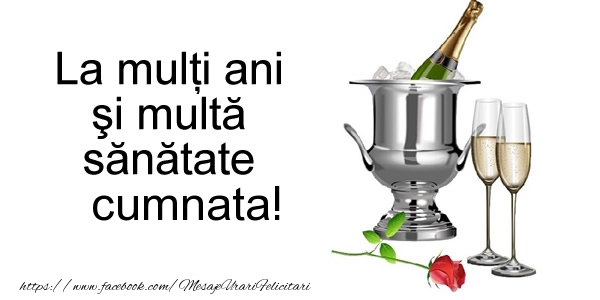 Felicitari de la multi ani pentru Cumnata - La multi ani si multa sanatate cumnata!