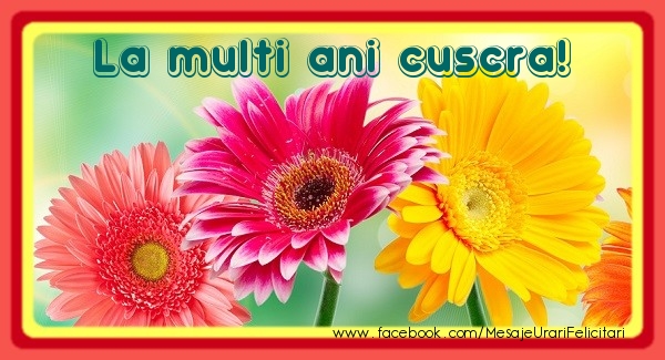 Felicitari de la multi ani pentru Cuscra - La multi ani cuscra!