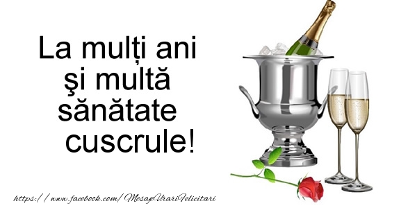 Felicitari de la multi ani pentru Cuscru - La multi ani si multa sanatate cuscrule!