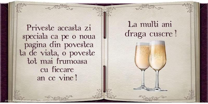 Felicitari de la multi ani pentru Cuscru - La multi ani draga cuscre!