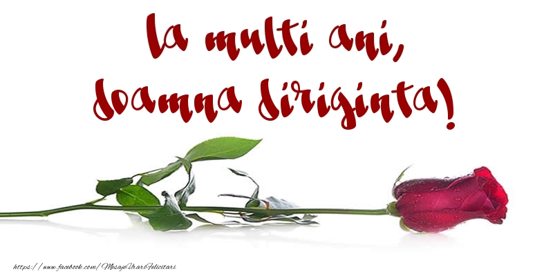 Felicitari de la multi ani pentru Diriginta - La multi ani, doamna diriginta!