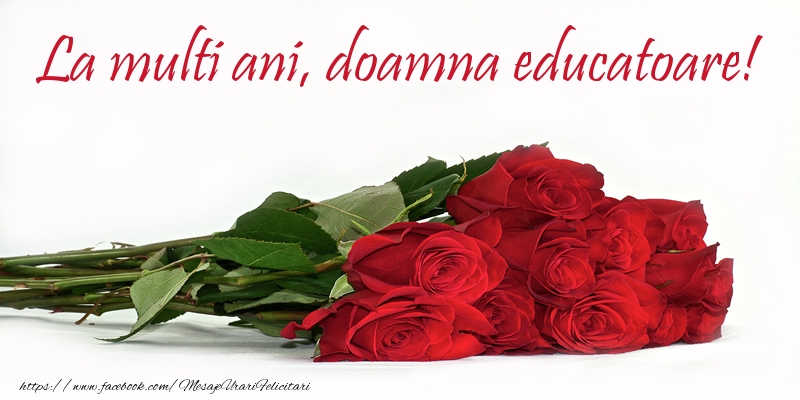 Felicitari de la multi ani pentru Educatoare - La multi ani, doamna educatoare!