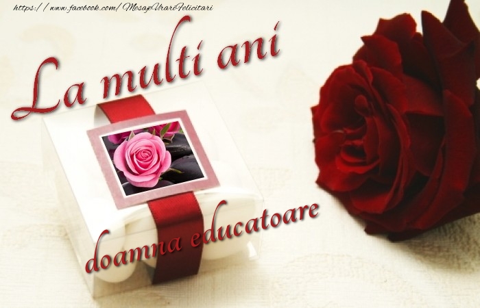Felicitari de la multi ani pentru Educatoare - La multi ani, doamna educatoare!