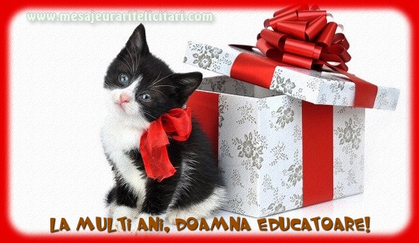 Felicitari de la multi ani pentru Educatoare - La multi ani, doamna educatoare!
