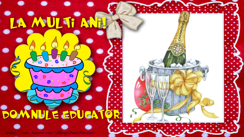 Felicitari de la multi ani pentru Educator - La multi ani, domnule educator!
