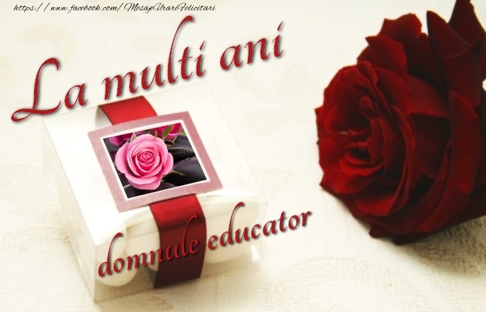 Felicitari de la multi ani pentru Educator - La multi ani, domnule educator!