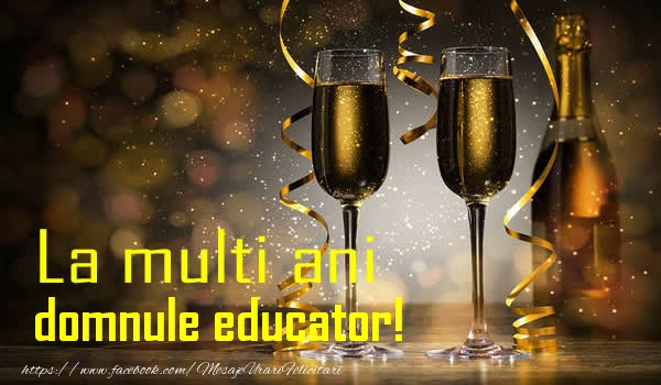 Felicitari de la multi ani pentru Educator - La multi ani domnule educator!