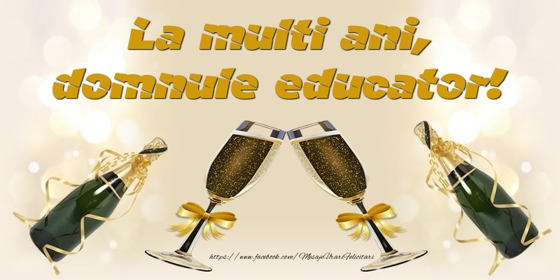 Felicitari de la multi ani pentru Educator - La multi ani, domnule educator!