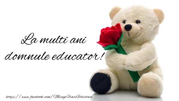 Felicitari de la multi ani pentru Educator - La multi ani domnule educator!