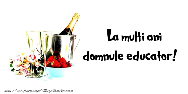 Felicitari de la multi ani pentru Educator - La multi ani domnule educator!