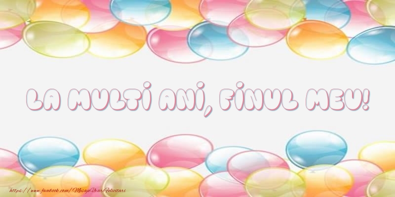 Felicitari de la multi ani pentru Fin - La multi ani, finul meu!