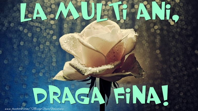 Felicitari de la multi ani pentru Fina - La multi ani, draga fina