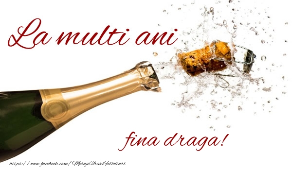 Felicitari de la multi ani pentru Fina - La multi ani fina draga!