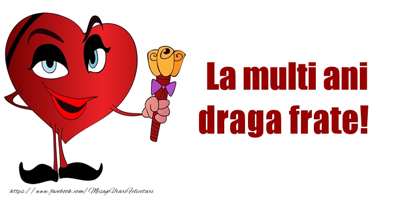 Felicitari de la multi ani pentru Frate - La multi ani draga frate!