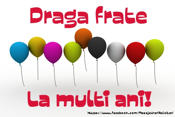 Felicitari de la multi ani pentru Frate - Draga frate La multi ani!