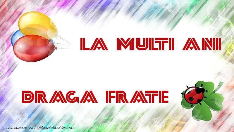 Felicitari de la multi ani pentru Frate - La multi ani draga frate