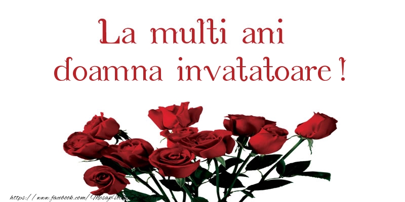 Felicitari de la multi ani pentru Invatatoare - La multi ani doamna invatatoare!