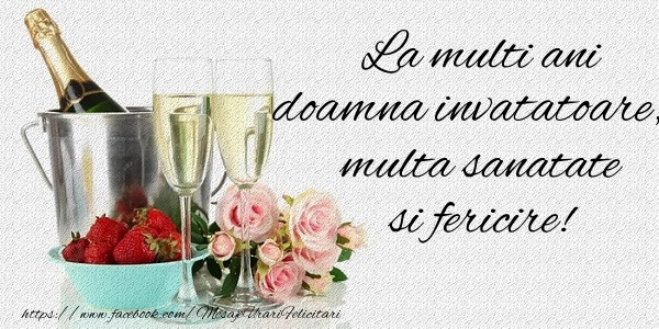 Felicitari de la multi ani pentru Invatatoare - La multi ani doamna invatatoare Multa sanatate si fericire!