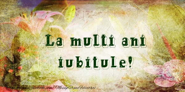 Felicitari de la multi ani pentru Iubit - La multi ani iubitule!
