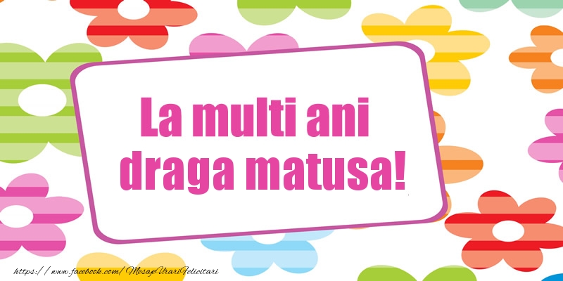 Felicitari de la multi ani pentru Matusa - La multi ani draga matusa!