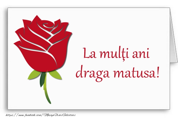 Felicitari de la multi ani pentru Matusa - La multi ani draga matusa!