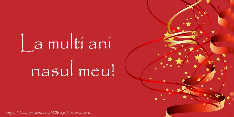 Felicitari de la multi ani pentru Nas - La multi ani nasul meu!