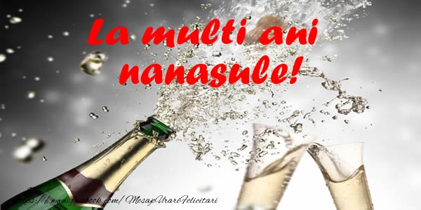 Felicitari de la multi ani pentru Nas - La multi ani nanasule!
