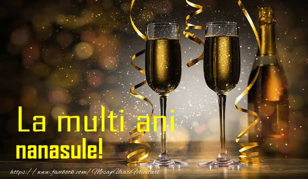 Felicitari de la multi ani pentru Nas - La multi ani nanasule!