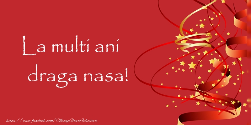 Felicitari de la multi ani pentru Nasa - La multi ani draga nasa!