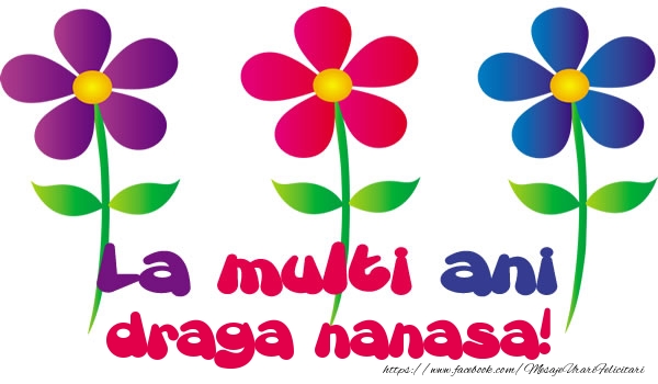 Felicitari de la multi ani pentru Nasa - La multi ani draga nanasa!