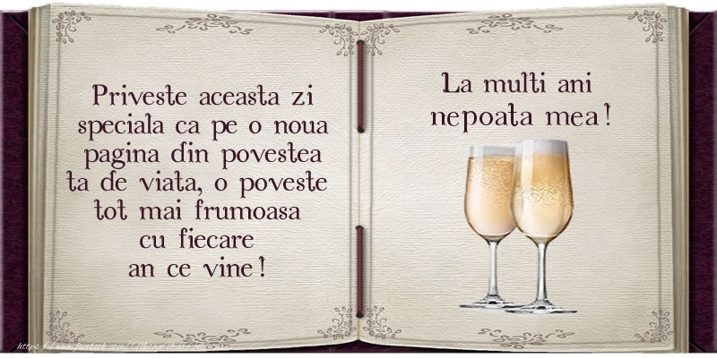 Felicitari de la multi ani pentru Nepoata - La multi ani nepoata mea!