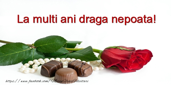 Felicitari de la multi ani pentru Nepoata - La multi ani draga nepoata!