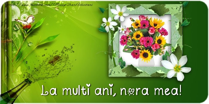 Felicitari de la multi ani pentru Nora - La multi ani nora mea