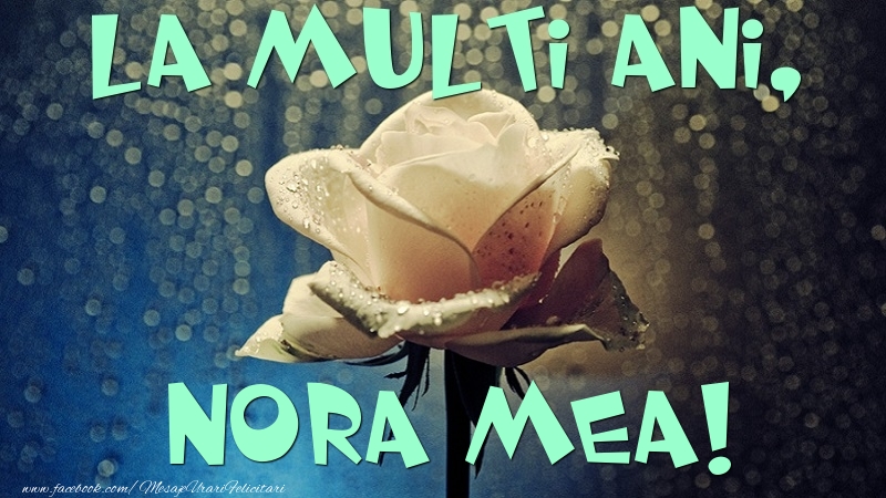 Felicitari de la multi ani pentru Nora - La multi ani, nora mea