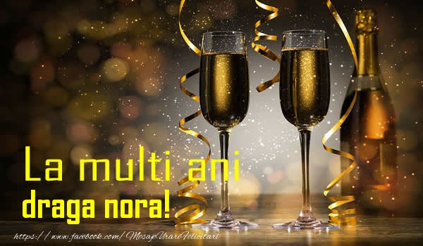 Felicitari de la multi ani pentru Nora - La multi ani draga nora!