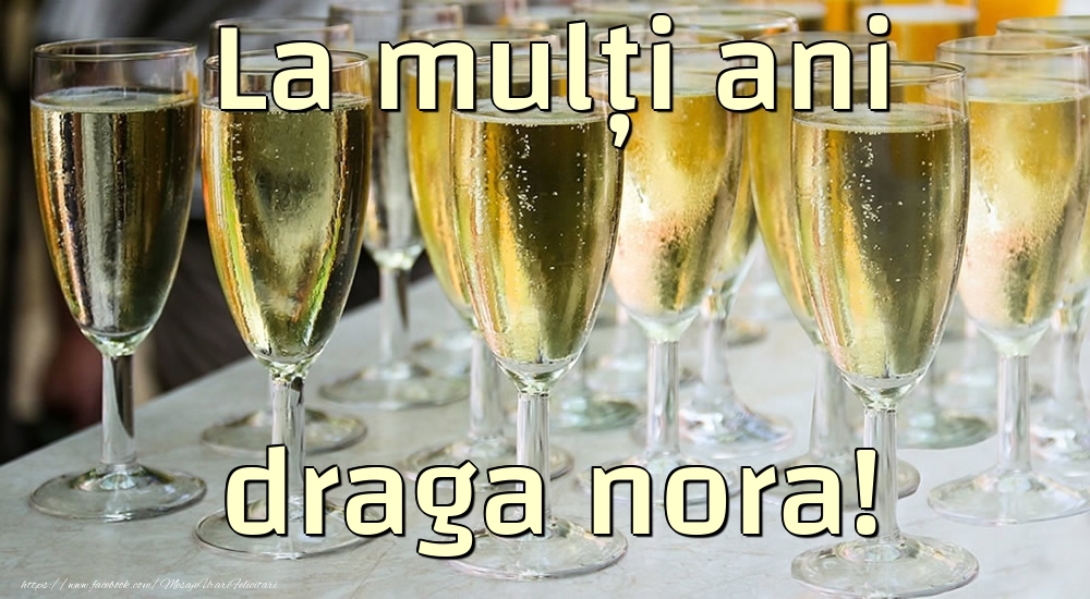 Felicitari de la multi ani pentru Nora - La mulți ani draga nora!