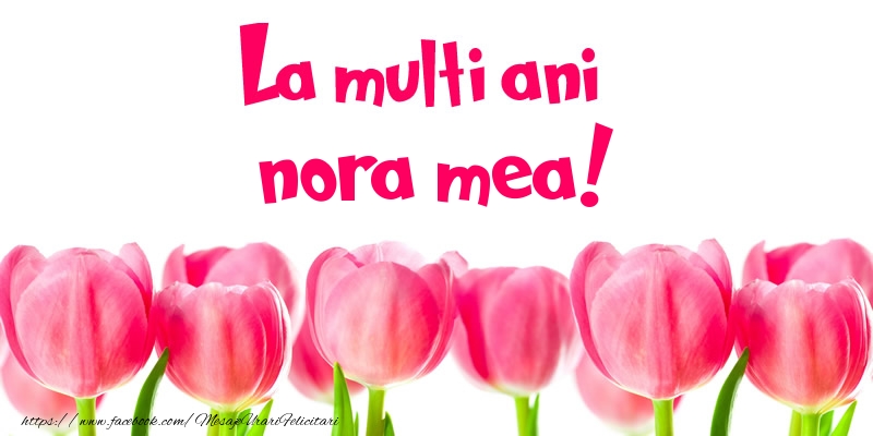 Felicitari de la multi ani pentru Nora - La multi ani nora mea!