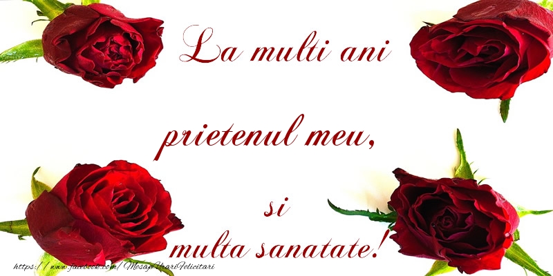 Felicitari de la multi ani pentru Prieten - La multi ani! prietenul meu Sanatate multa!
