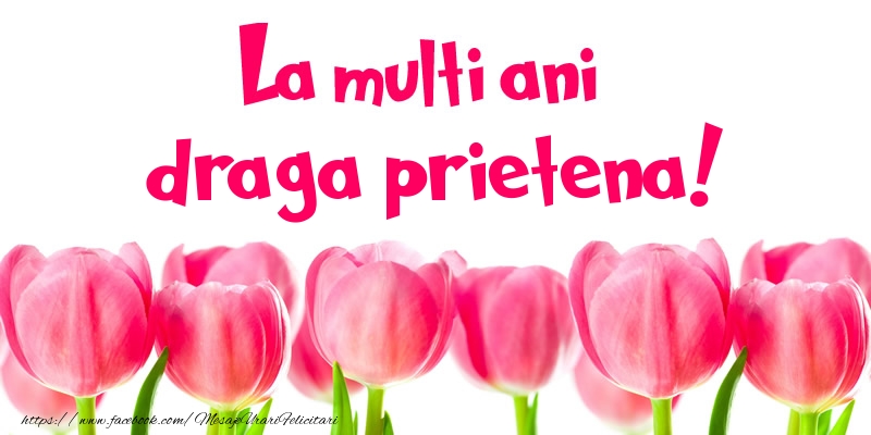 Felicitari de la multi ani pentru Prietena - La multi ani draga prietena!