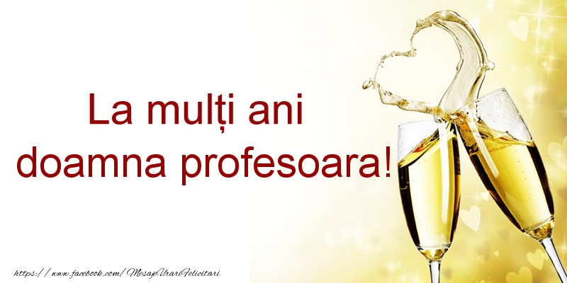 Felicitari de la multi ani pentru Profesoara - La multi ani doamna profesoara!