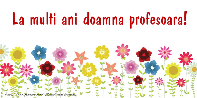 Felicitari de la multi ani pentru Profesoara - La multi ani doamna profesoara!